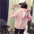Women Cute Bunny Hoodie Long Sleeve Hoodie Lovely Female Rabbit Hoody Sweatshirts Loose Size Lovely Cotton Treetwear - menochic